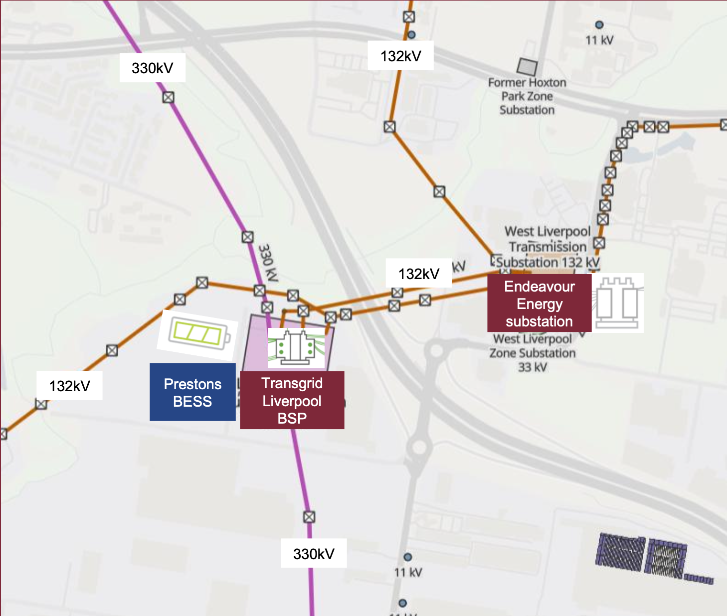 BESS Site Annotated Map